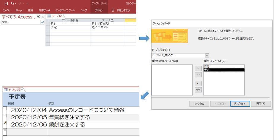 スケジュール管理 その１ 医療従事者のためのaccess